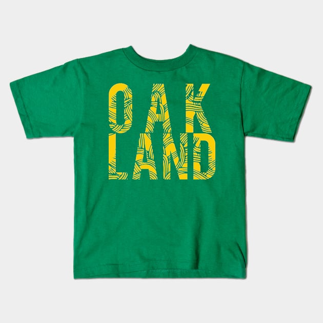 Oakland Tree Kids T-Shirt by mikelcal